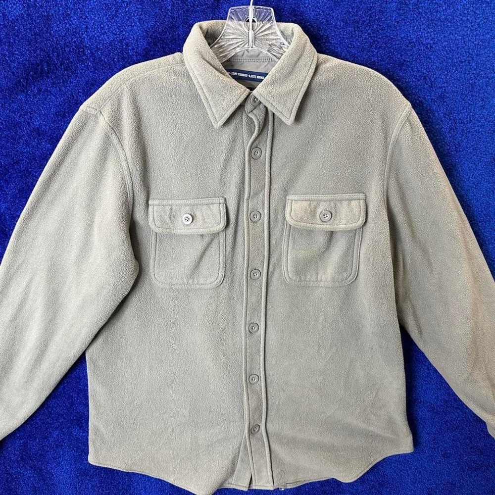 Old‎ navy Cream green fleece button-up jacket #fleecelove